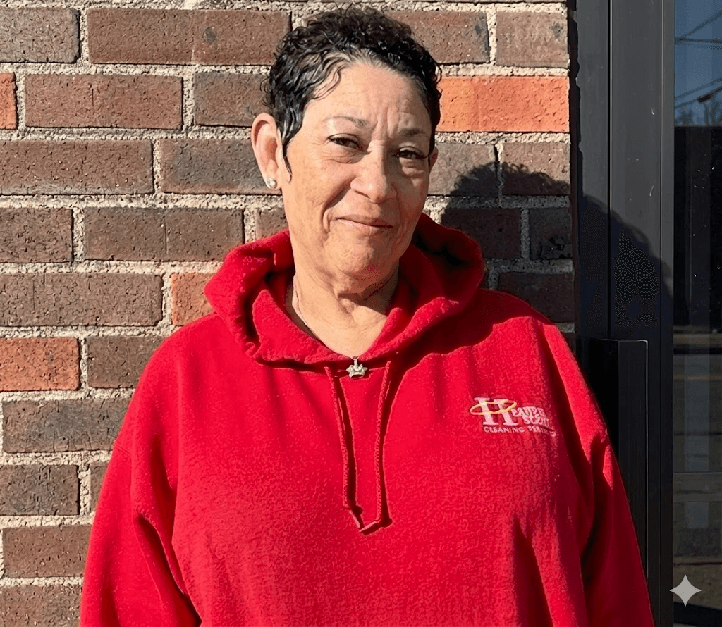 Founder of Virtual Bid in front of a brick wall